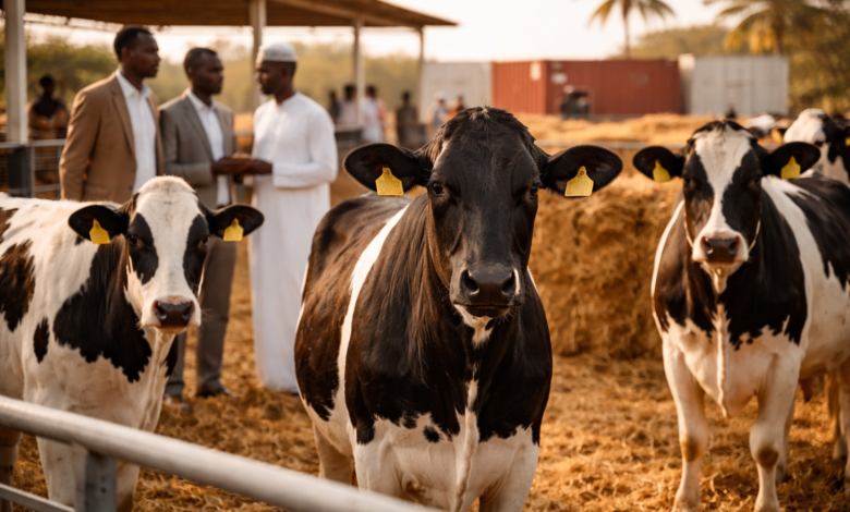 Por Que Alguns Países Da África Estão Aumentando O Interesse Por Pecuária De Alta Qualidade 1 Gado Girolando Em Instalacao Profissional